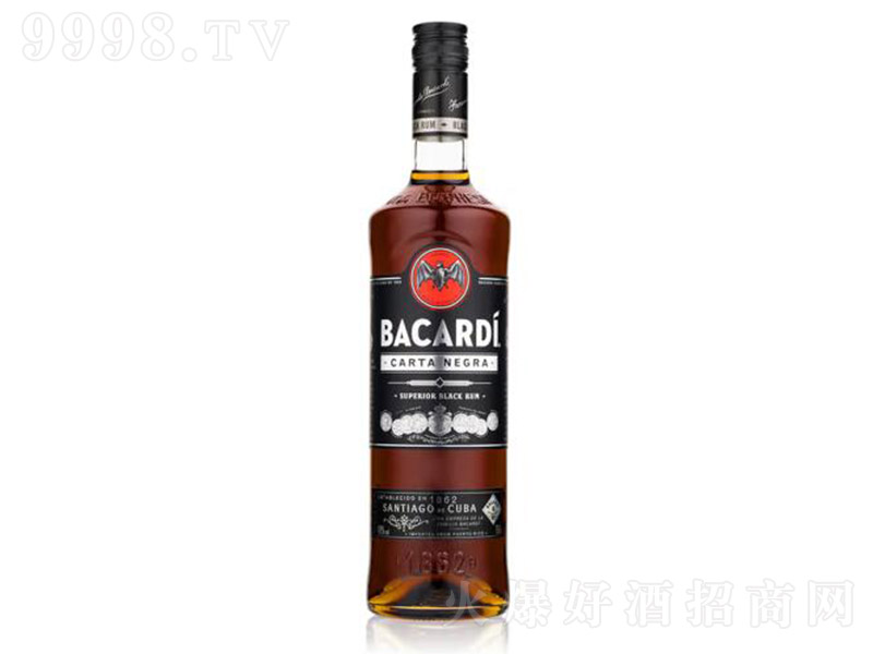 百加得黑朗姆酒750ml