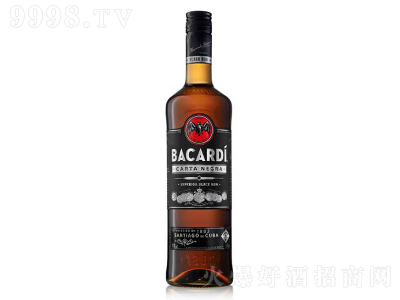 美國百加得黑朗姆酒500ml